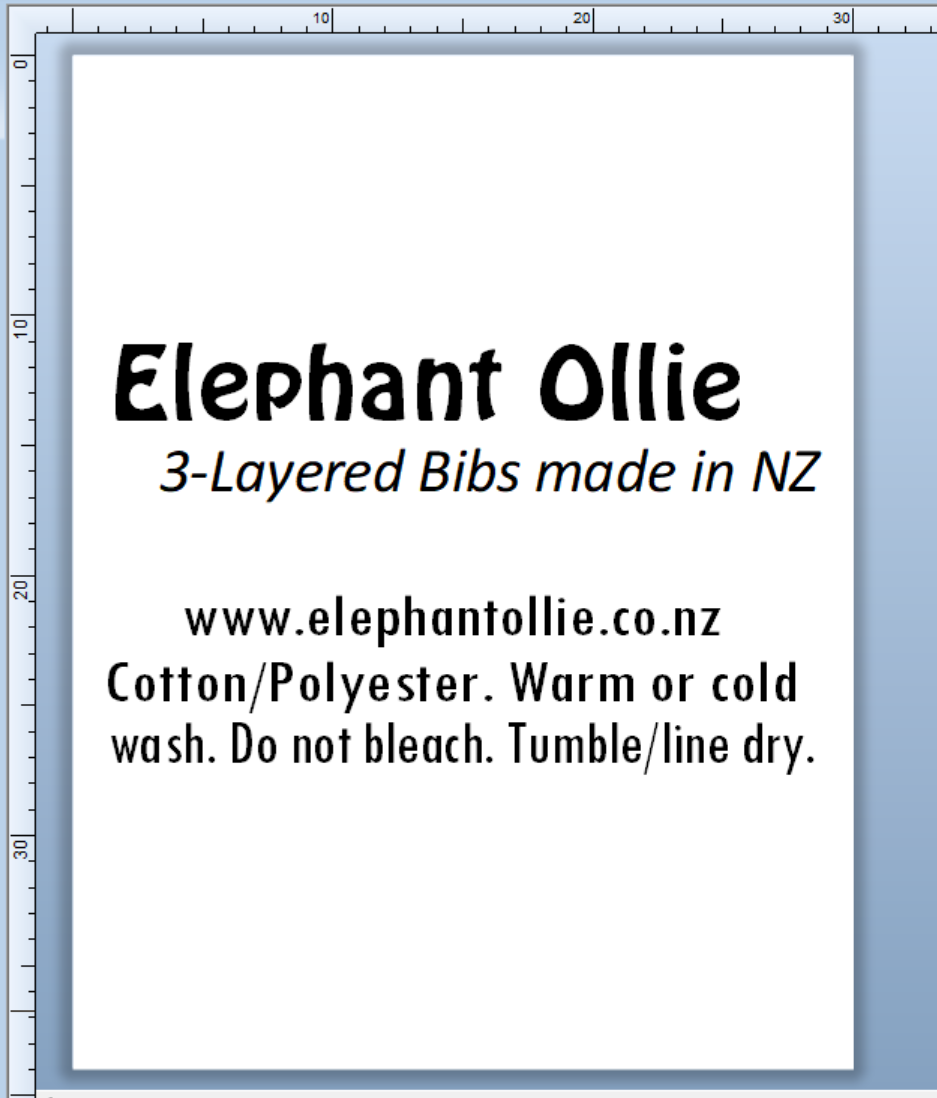 CUSTOM LABELS - Elephant Ollie
