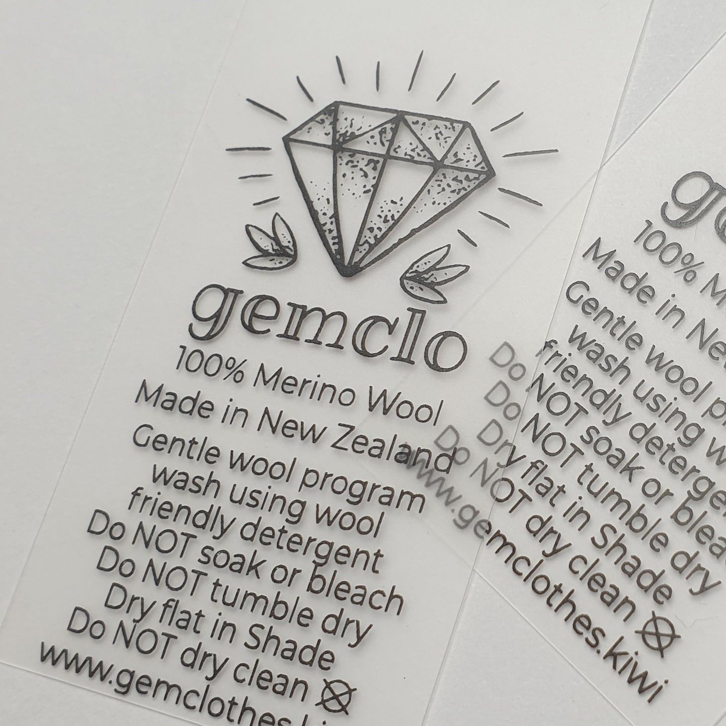 ~TRANSPARENT PU SWIMWEAR TAPE - STANDARD PRINT - FABRIC LABELS