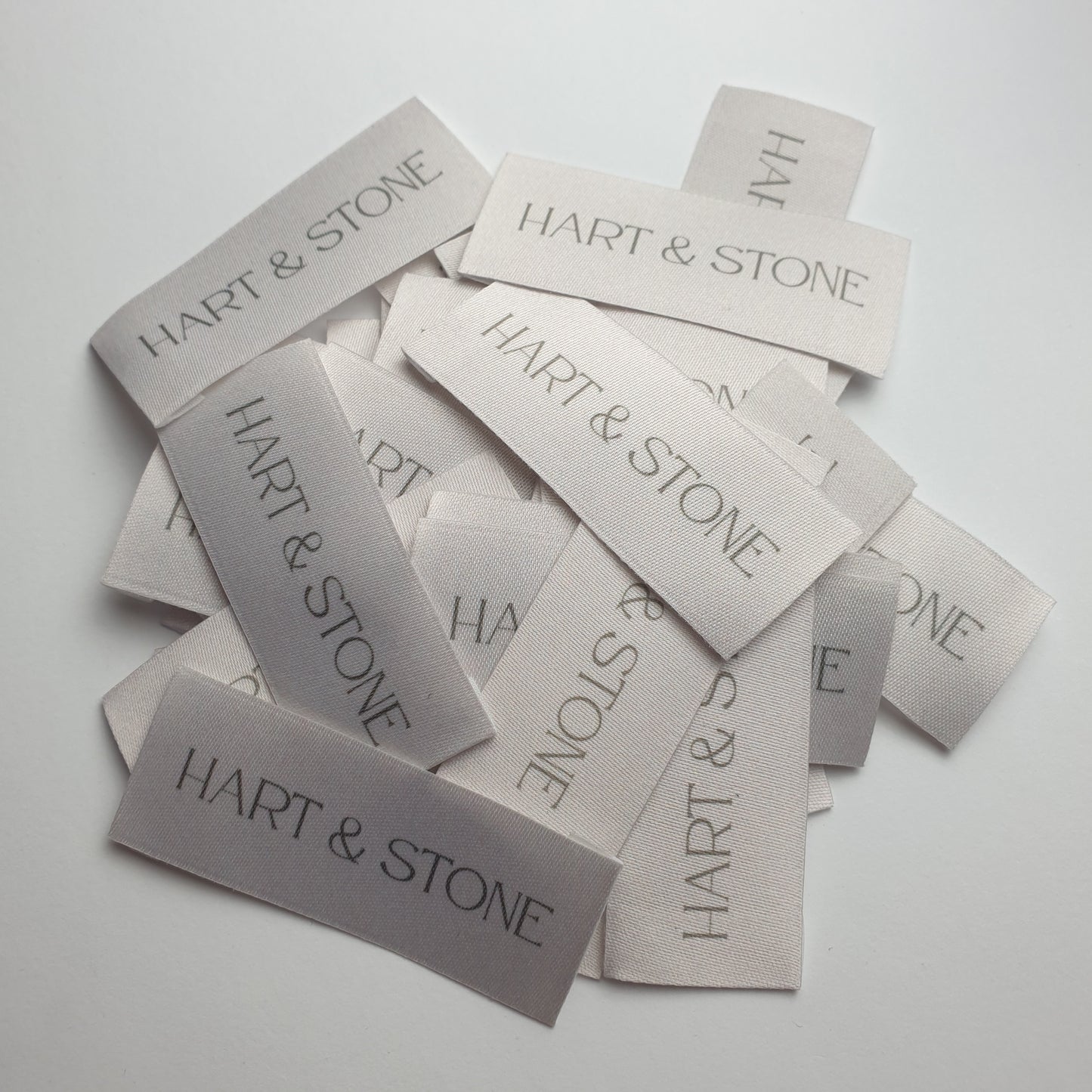 ~CUSTOM PRINTED PRE CUT WOVEN BLANKS - PERMANENT PRINT - FABRIC LABELS