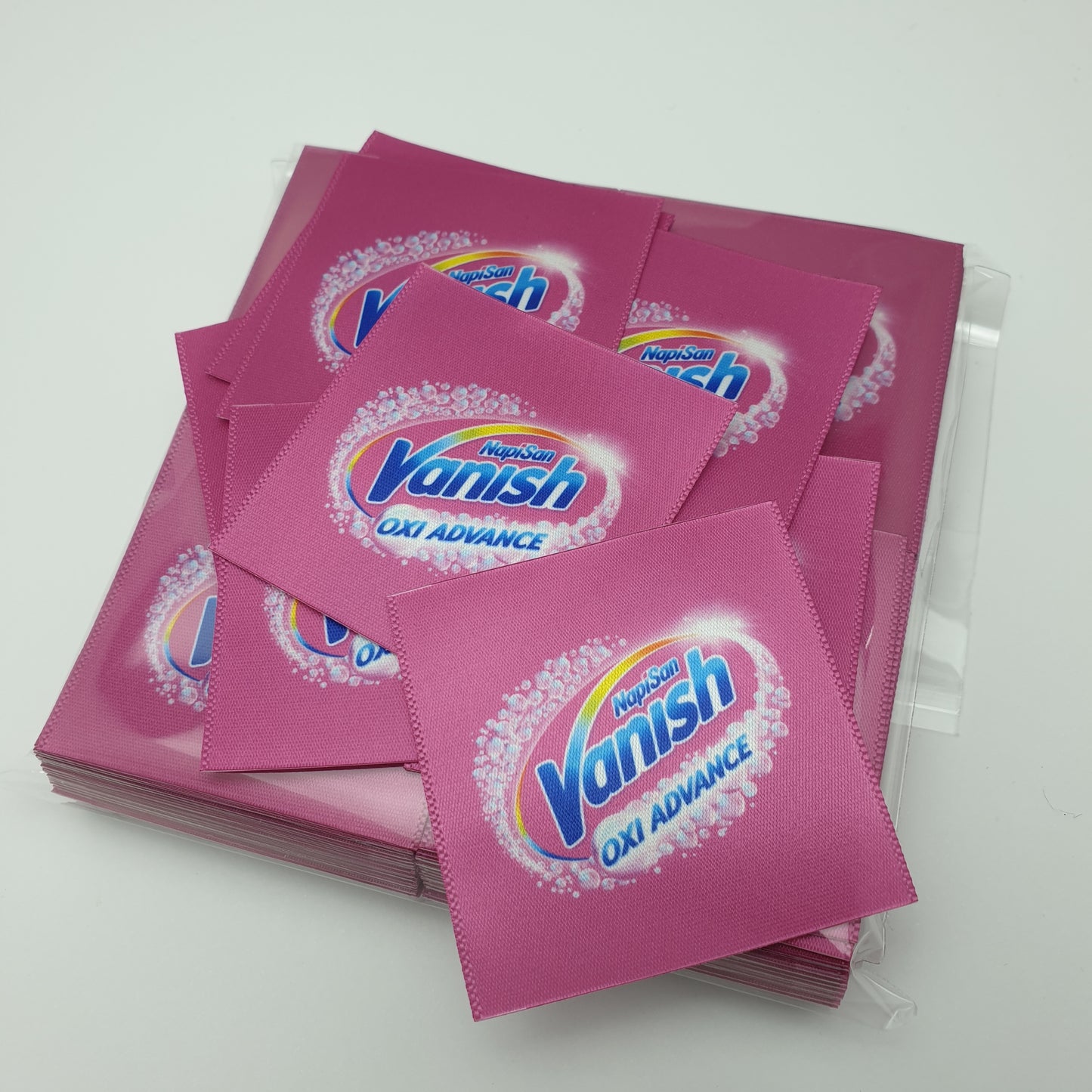 ~WHITE SATIN - PERMANENT PRINT - FABRIC LABELS