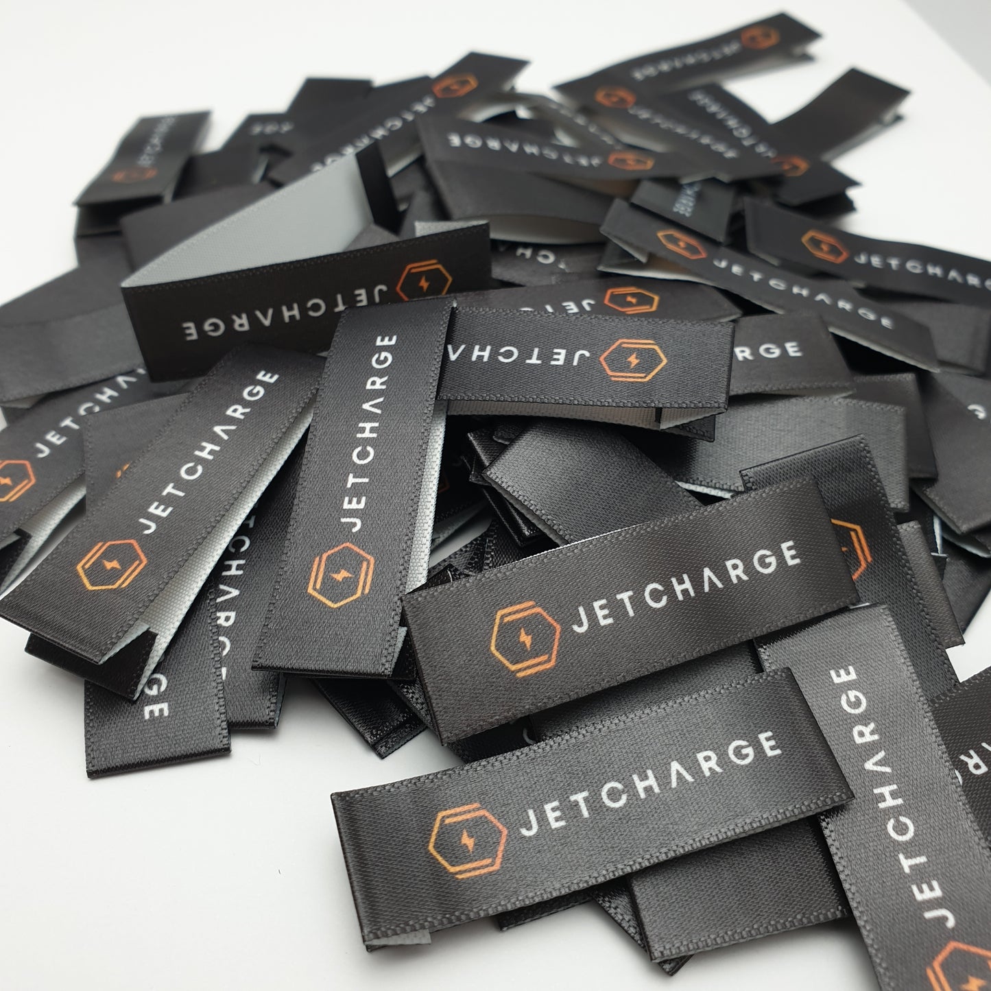 ~WHITE SATIN - PERMANENT PRINT - FABRIC LABELS