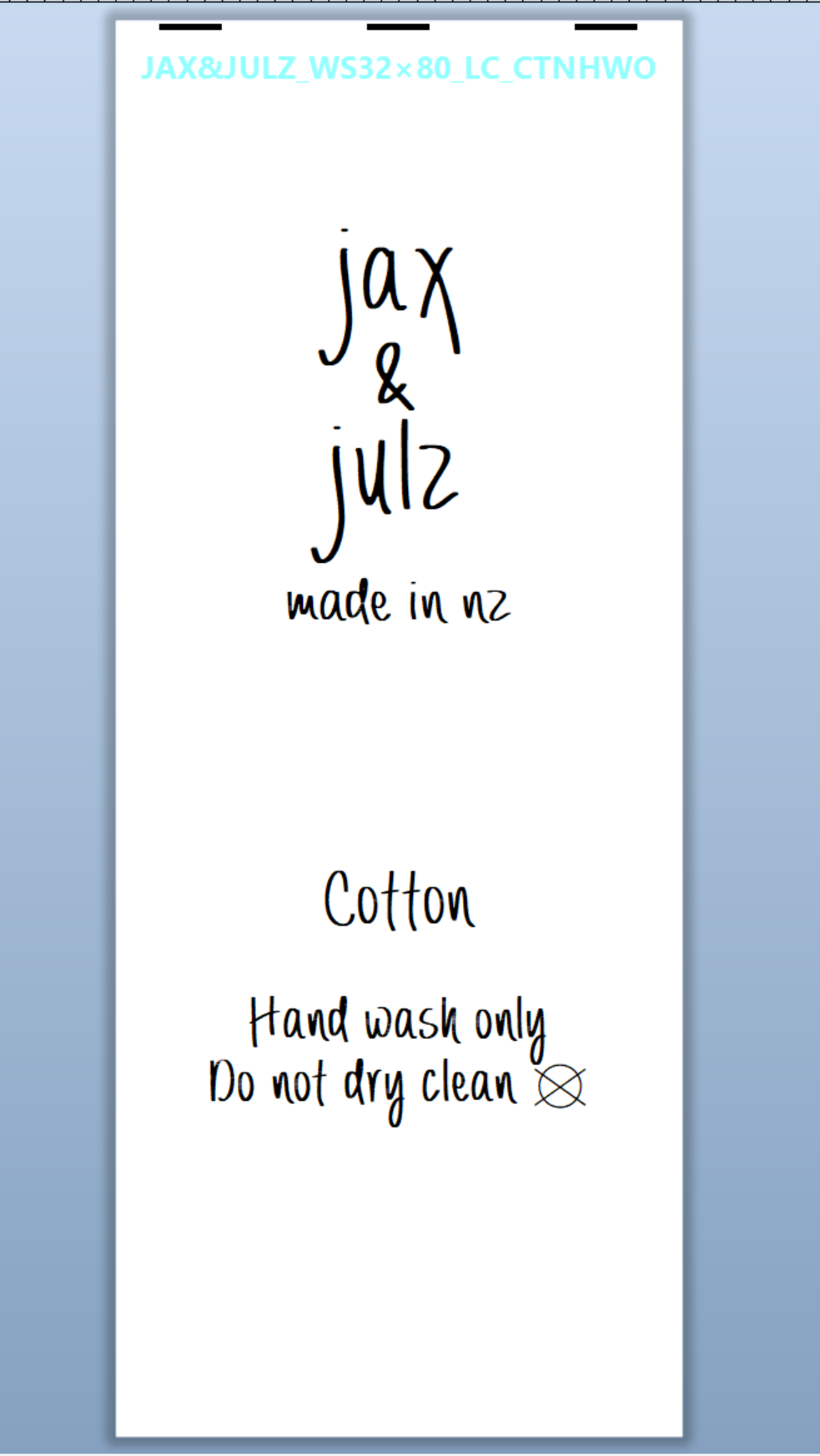 CUSTOM LABELS / Julia Cassels
