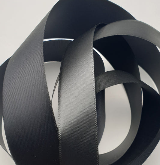 ~BLACK SATIN - STANDARD PRINT - FABRIC LABELS