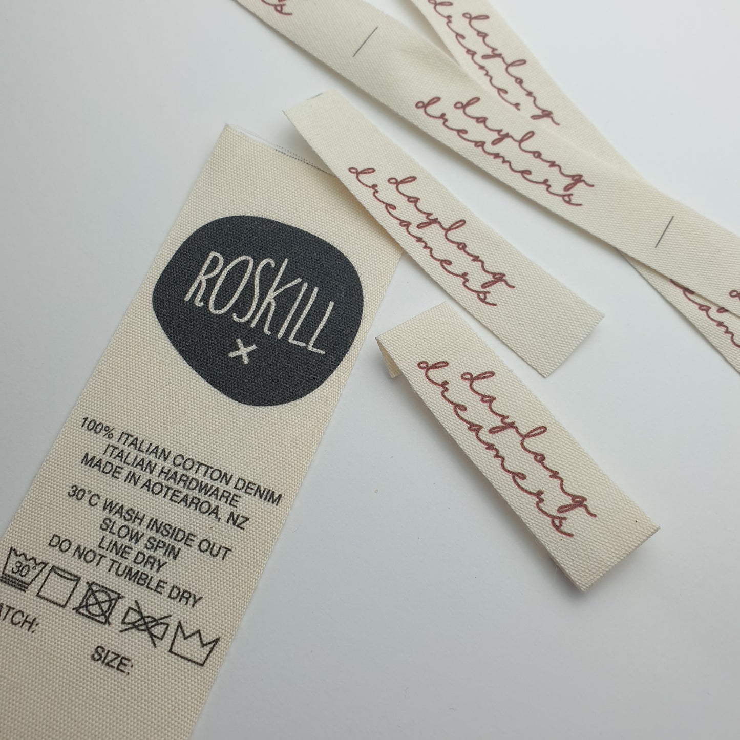 ~PURE COTTON - DIRECT PRINT - FABRIC LABELS