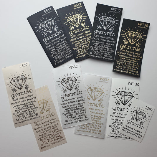 ~STANDARD FORMAT FABRIC CARE LABELS