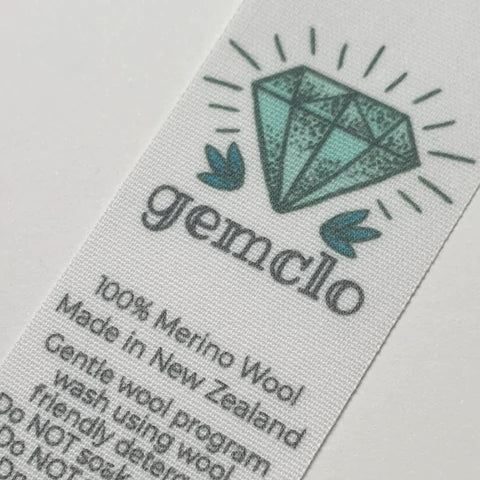 ~WHITE POLYESTER COTTON - PERMANENT PRINT - FABRIC LABELS