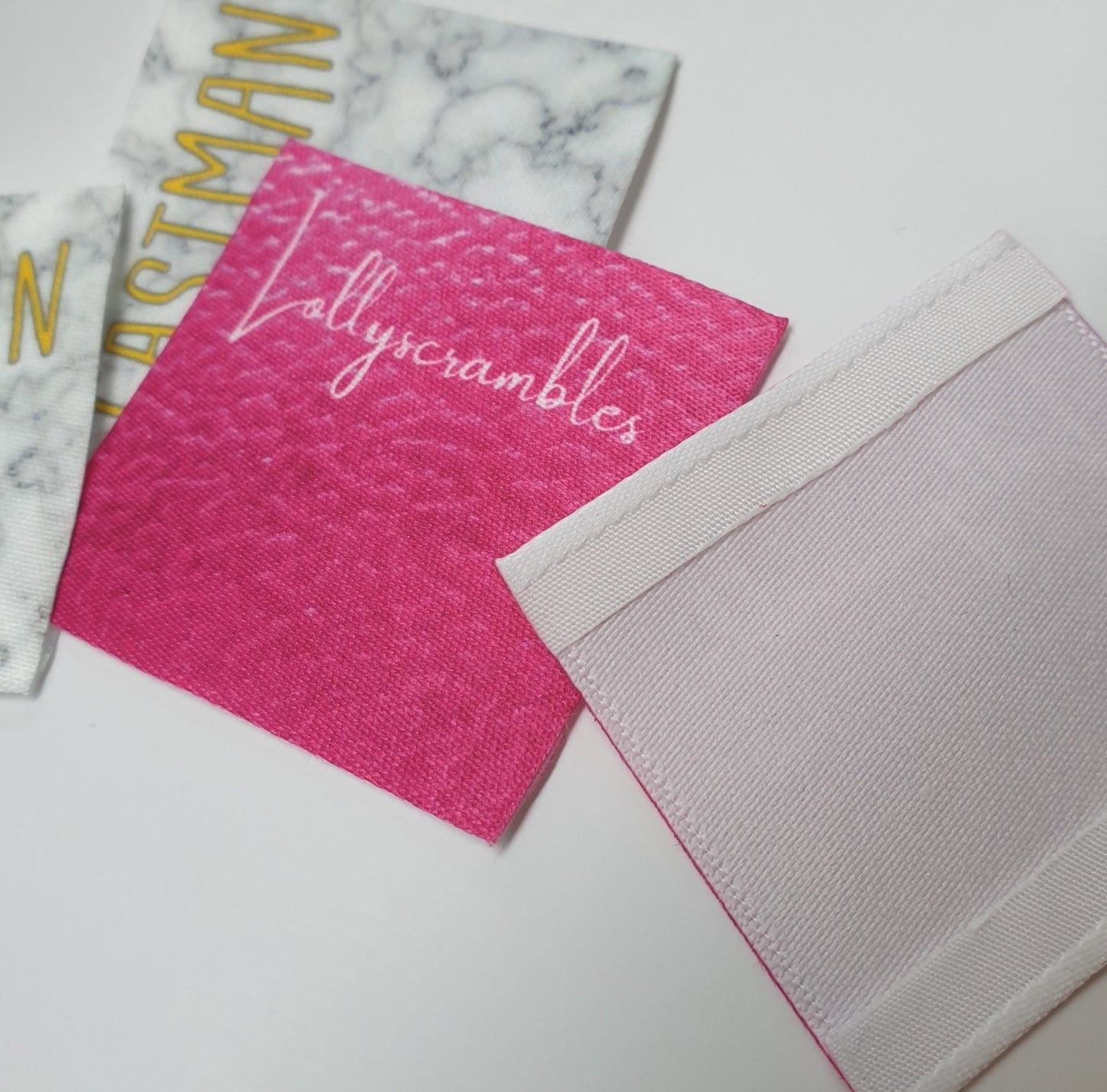 ~CUSTOM PRINTED PRE CUT WOVEN BLANKS - PERMANENT PRINT - FABRIC LABELS