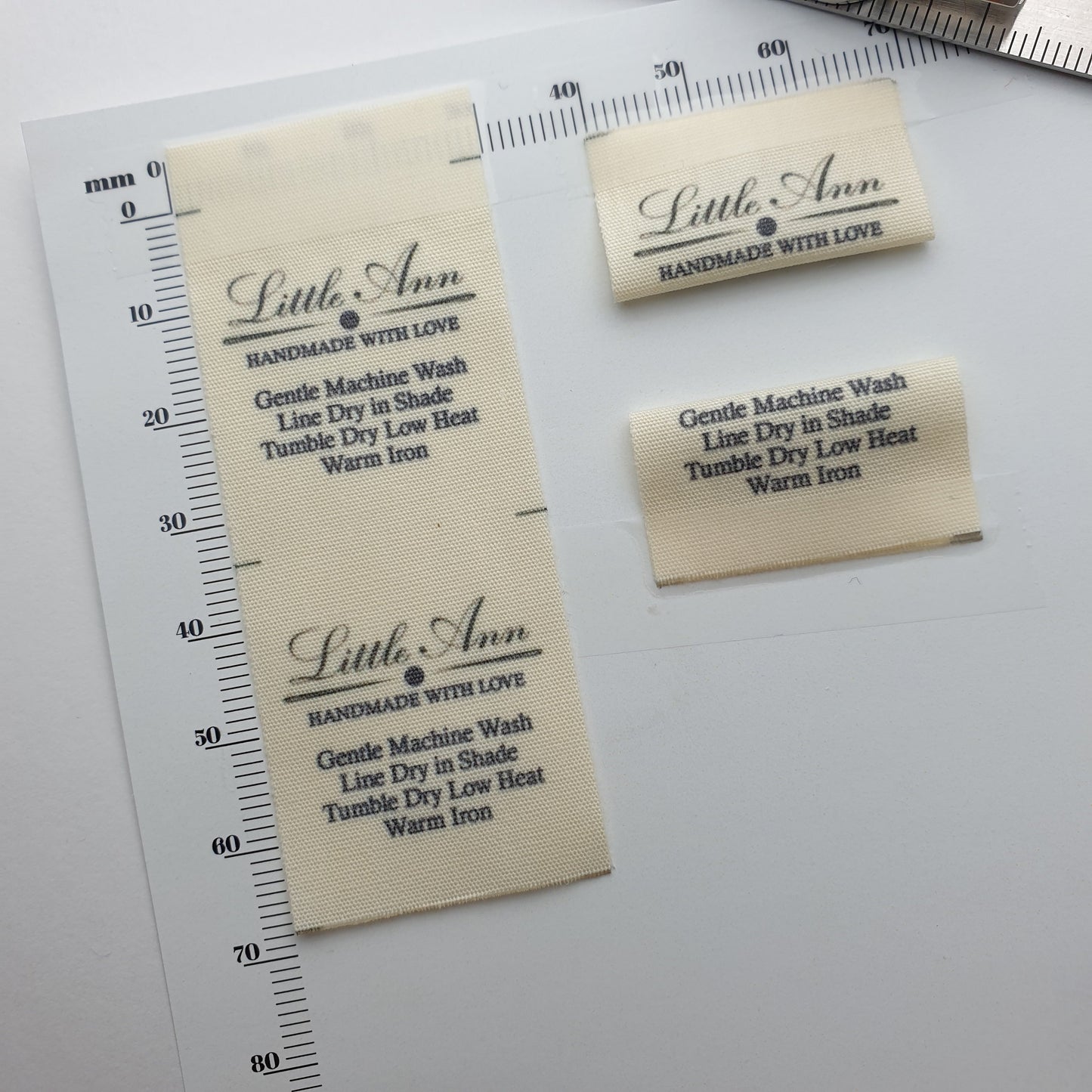 ~LIGHTWEIGHT POLYESTER COTTON - PERMANENT PRINT - FABRIC LABELS