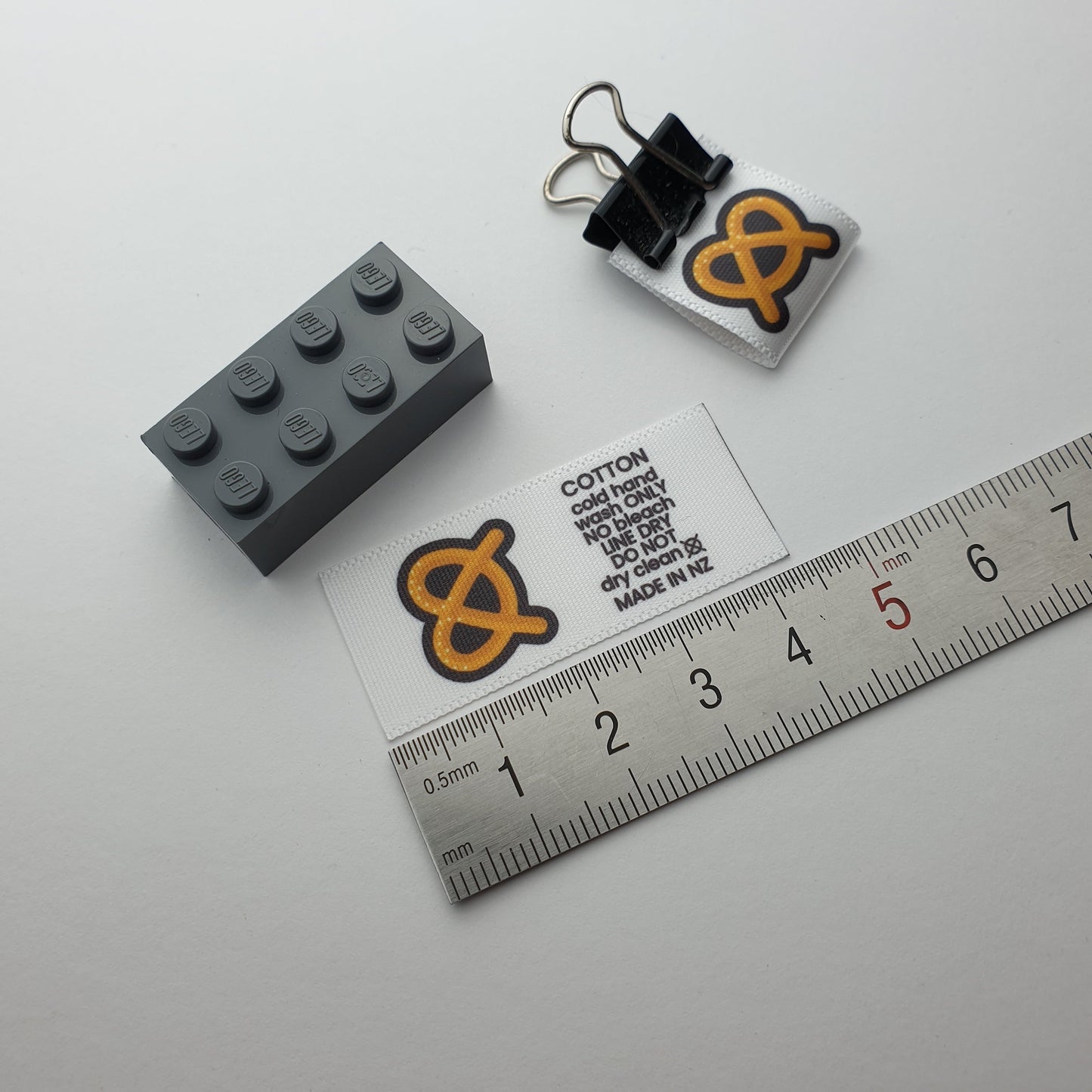 ~WHITE SATIN - PERMANENT PRINT - FABRIC LABELS