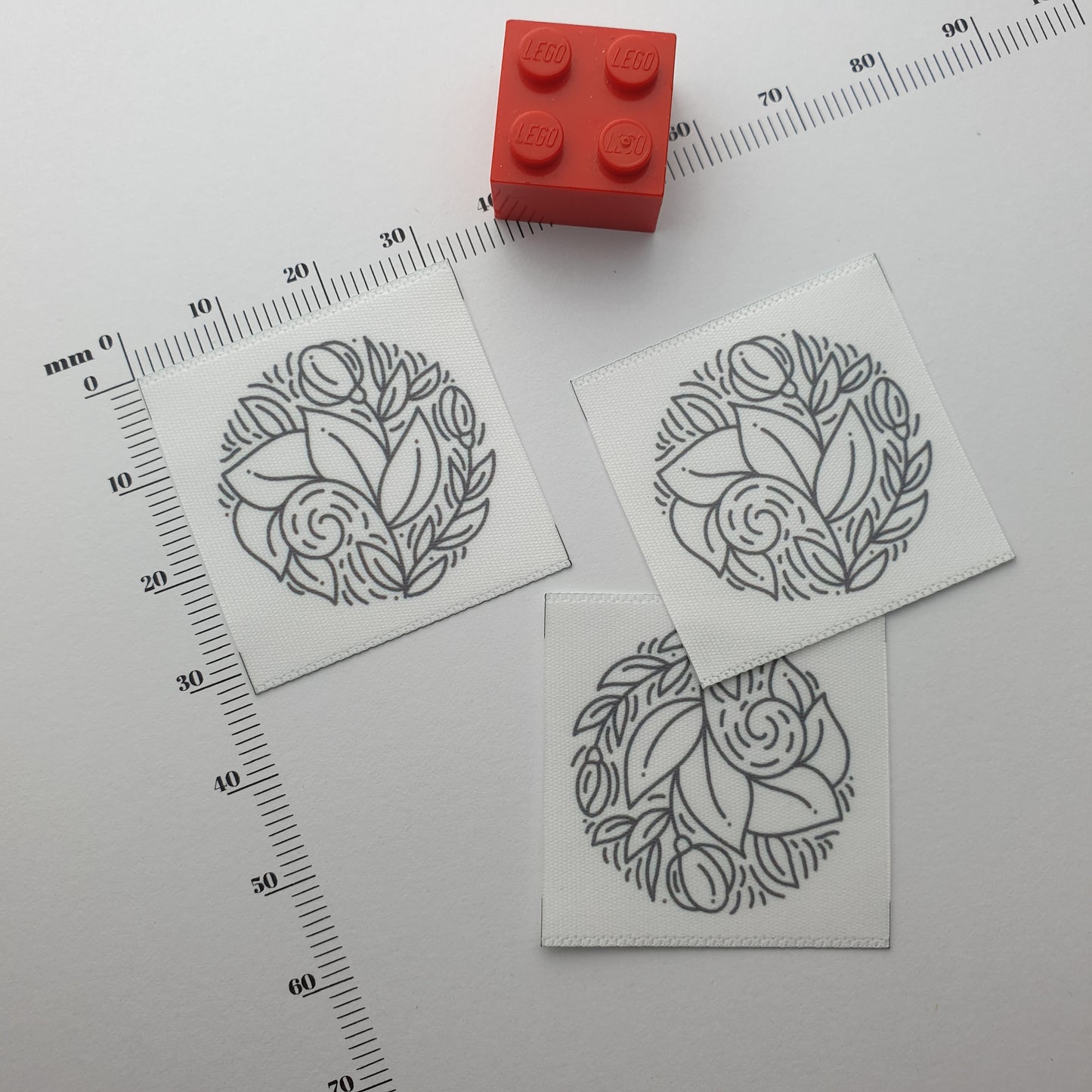 ~WHITE SATIN - PERMANENT PRINT - FABRIC LABELS