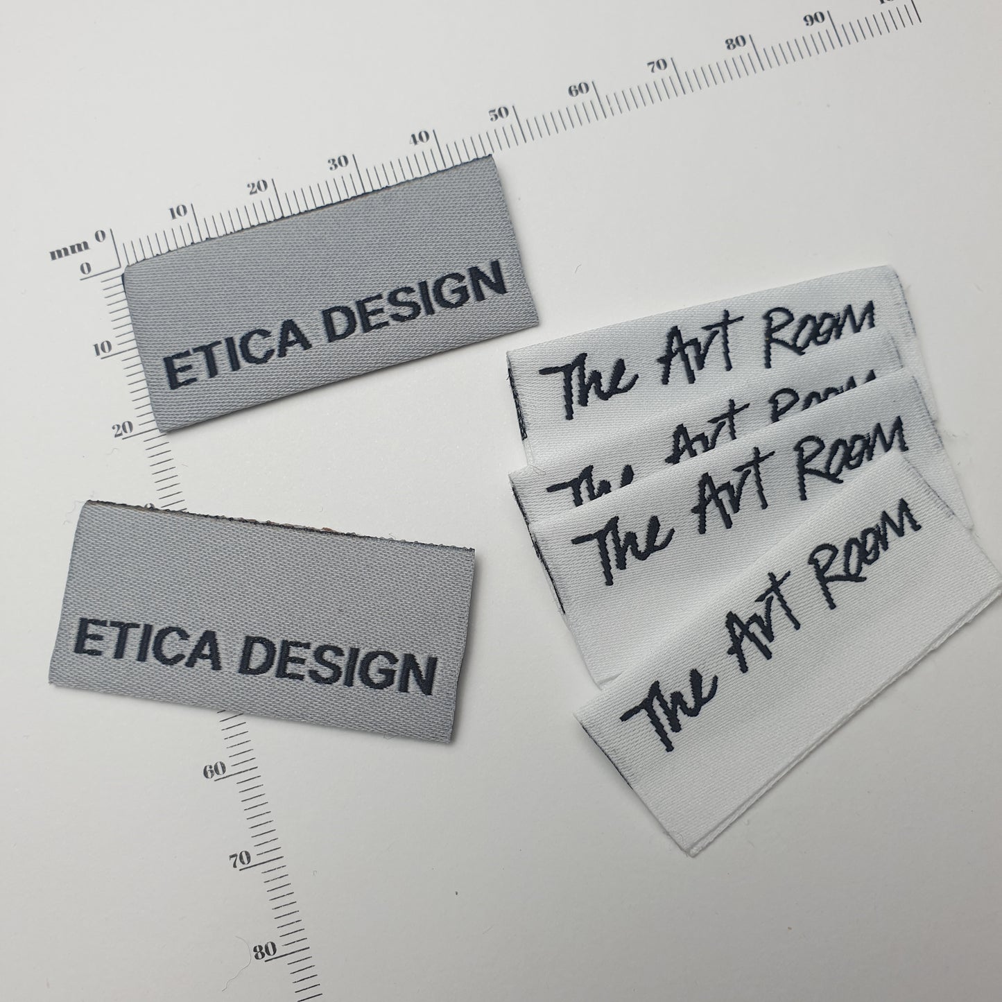 ~DAMASK WOVEN RECTANGLE LABELS