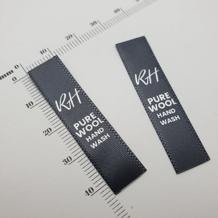 Black Satin / 10mm / SHORT - Up to 44mm per label (max 22mm folded height)