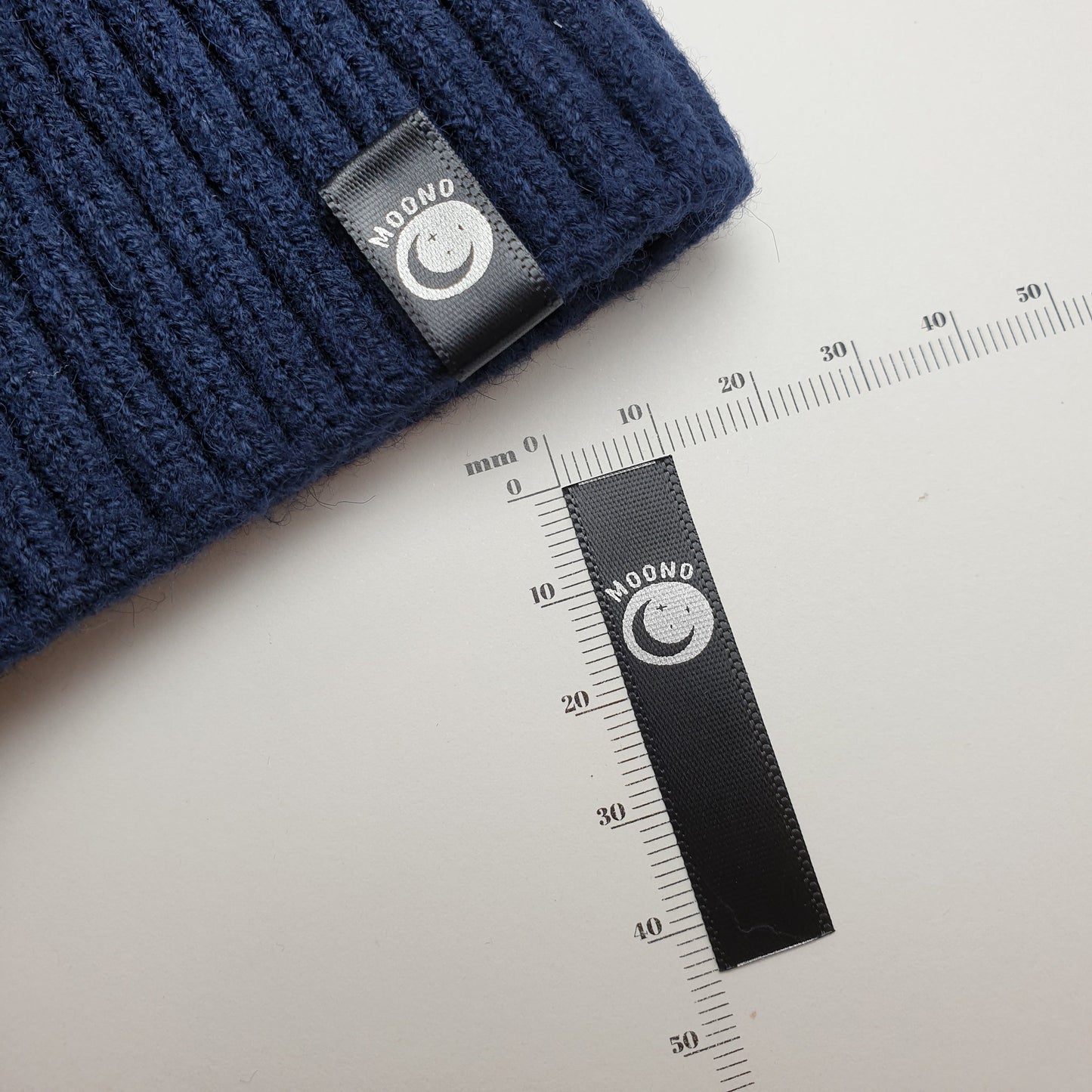 ~BLACK SATIN - STANDARD PRINT - FABRIC LABELS