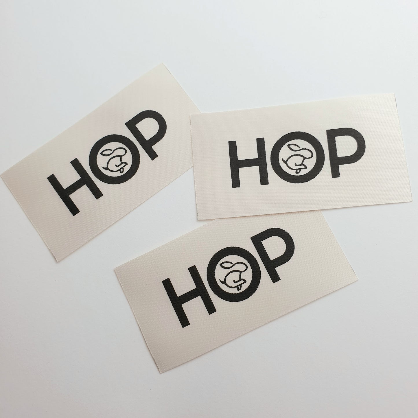 ~CREAM SATIN - STANDARD PRINT - FABRIC LABELS