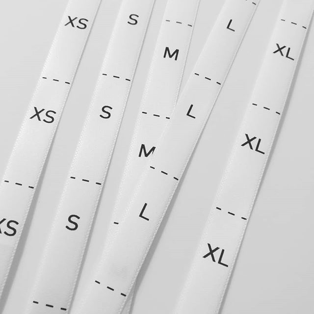 SATIN SIZE LABELS [WHITE or BLACK] - Labels by Shelley